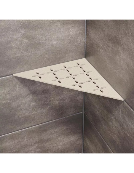 Tablette d'angle de douche SHELF-E-S1 21x21cm FLORAL D6 SCHLUTER - 7