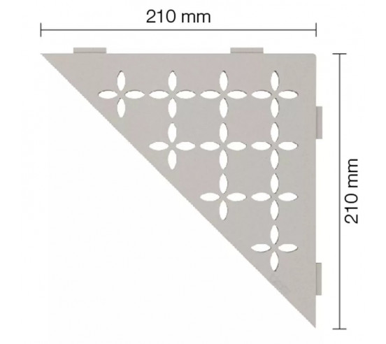 Tablette d'angle de douche SHELF-E-S1 21x21cm FLORAL D6 SCHLUTER - 9