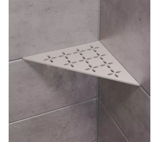 Tablette d'angle de douche SHELF-E-S1 21x21cm FLORAL D6 SCHLUTER - 10