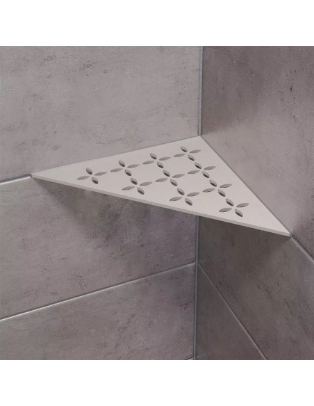 Tablette d'angle de douche SHELF-E-S1 21x21cm FLORAL D6 SCHLUTER - 10