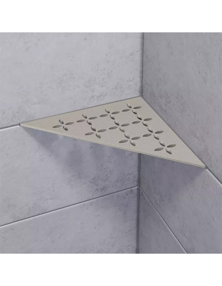 Tablette d'angle de douche SHELF-E-S1 21x21cm FLORAL D6 SCHLUTER - 13