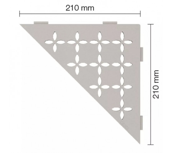 Tablette d'angle de douche SHELF-E-S1 21x21cm FLORAL D6 SCHLUTER - 15