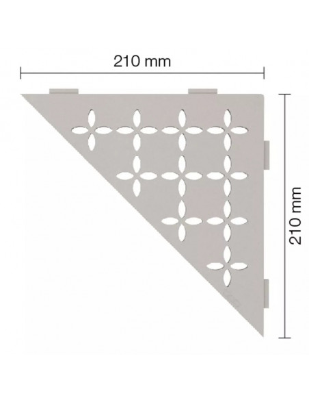 Tablette d'angle de douche SHELF-E-S1 21x21cm FLORAL D6 SCHLUTER - 15