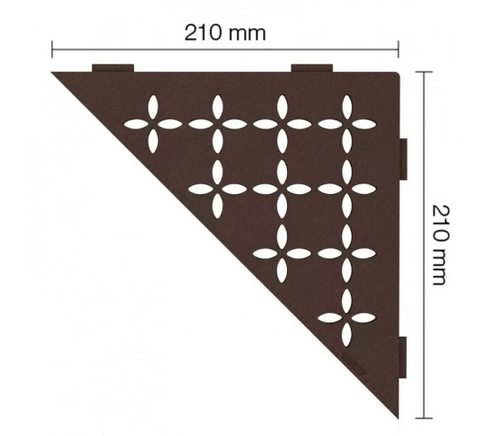Tablette d'angle de douche SHELF-E-S1 21x21cm FLORAL D6 SCHLUTER - 20