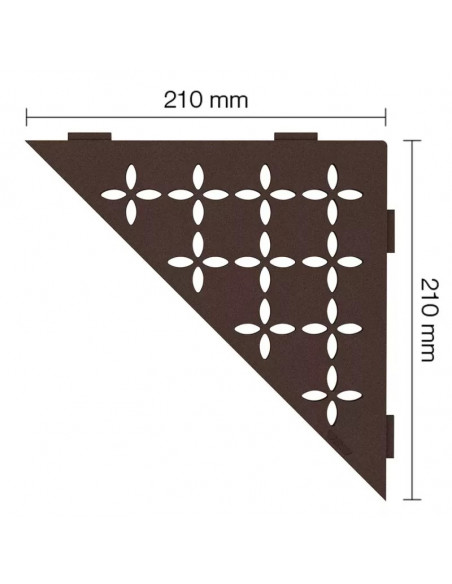 Tablette d'angle de douche SHELF-E-S1 21x21cm FLORAL D6 SCHLUTER - 20