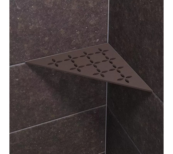 Tablette d'angle de douche SHELF-E-S1 21x21cm FLORAL D6 SCHLUTER - 21
