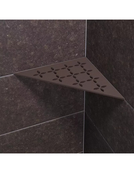 Tablette d'angle de douche SHELF-E-S1 21x21cm FLORAL D6 SCHLUTER - 21