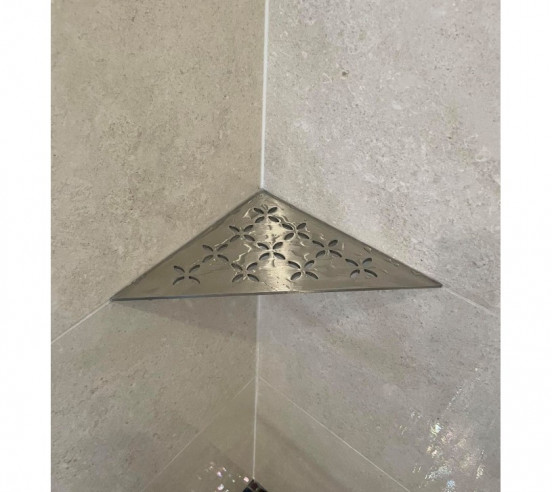Tablette d'angle de douche SHELF-E-S1 21x21cm FLORAL D5 SCHLUTER - 5