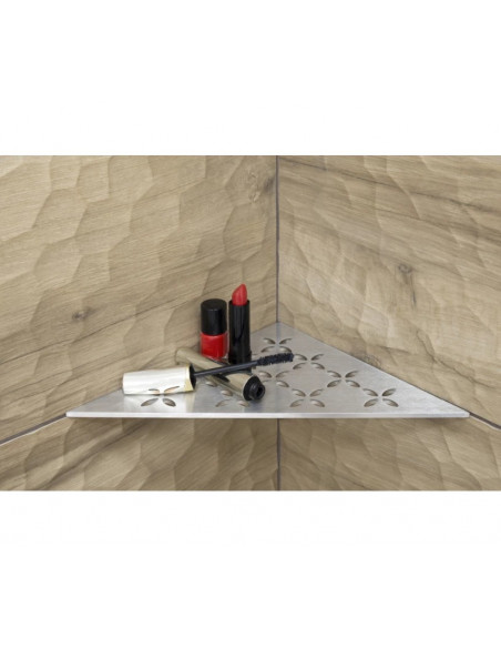Tablette d'angle de douche SHELF-E-S1 21x21cm FLORAL D5 SCHLUTER - 4