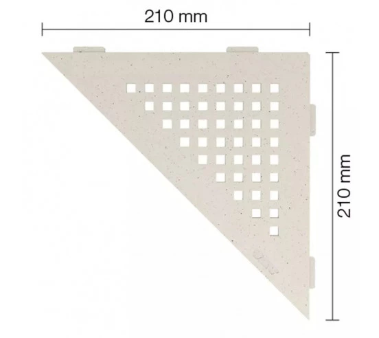 Tablette d'angle de douche SHELF-E-S1 21x21cm SQUARE D3 SCHLUTER - 5