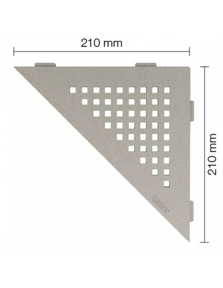 Tablette d'angle de douche SHELF-E-S1 21x21cm SQUARE D3 SCHLUTER - 8