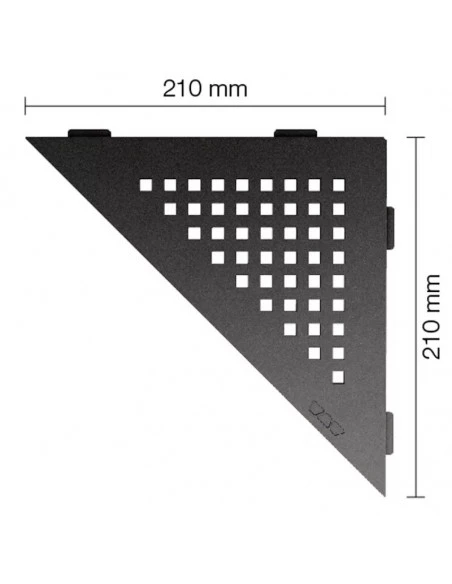 Tablette d'angle de douche SHELF-E-S1 21x21cm SQUARE D3 SCHLUTER - 13