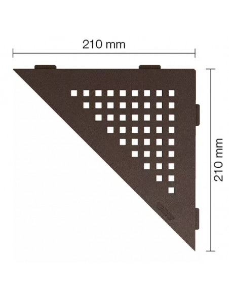 Tablette d'angle de douche SHELF-E-S1 21x21cm SQUARE D3 SCHLUTER - 15