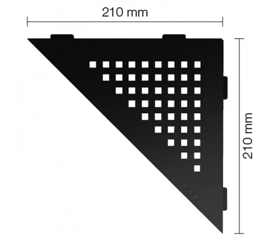 Tablette d'angle de douche SHELF-E-S1 21x21cm SQUARE D3 SCHLUTER - 17