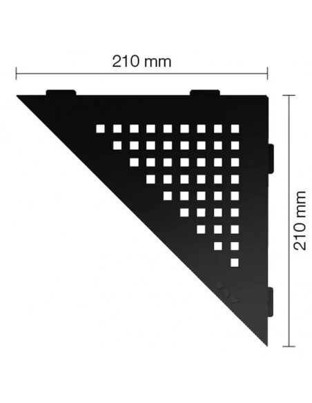 Tablette d'angle de douche SHELF-E-S1 21x21cm SQUARE D3 SCHLUTER - 17