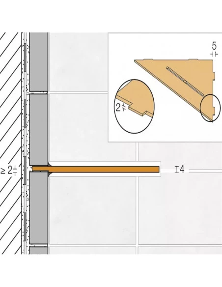 Tablette d'angle de douche SHELF-E-S1 21x21cm SQUARE D3 SCHLUTER - 20