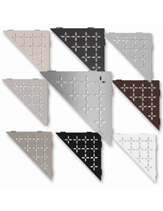 Tablette d'angle de douche SHELF-E-S1 21x21cm FLORAL D5 SCHLUTER - 1