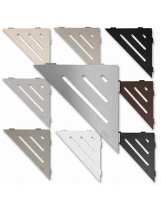 Tablette d'angle de douche SHELF-E-S1 21x21cm WAVE D10 SCHLUTER - 1