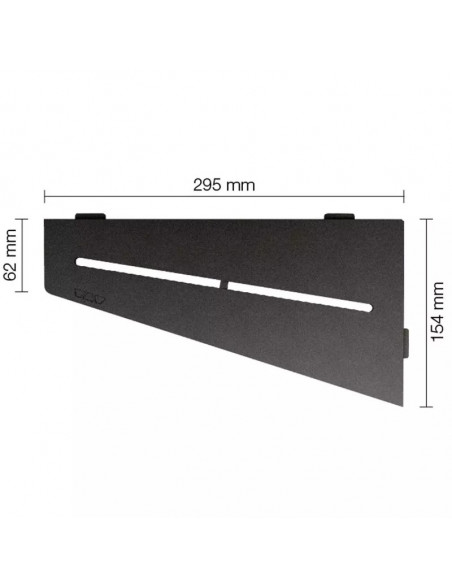 Tablette d'angle de douche SHELF-E-S3 29.5x15.4cm PURE D7 SCHLUTER - 13