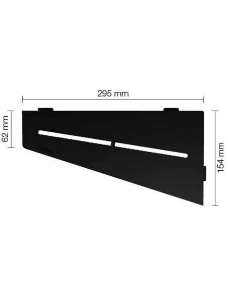 Tablette d'angle de douche SHELF-E-S3 29.5x15.4cm PURE D7 SCHLUTER - 17