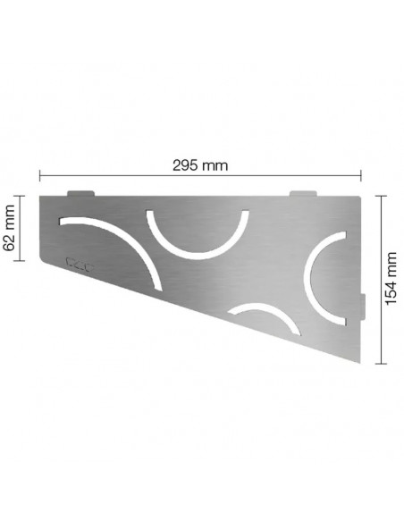Tablette d'angle de douche SHELF-E-S3 29.5x15.4cm CURVE D6 SCHLUTER - 2