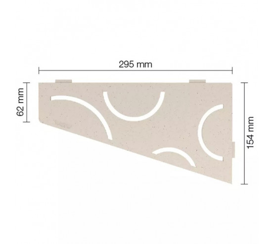 Tablette d'angle de douche SHELF-E-S3 29.5x15.4cm CURVE D6 SCHLUTER - 6