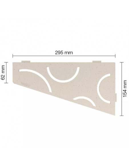 Tablette d'angle de douche SHELF-E-S3 29.5x15.4cm CURVE D6 SCHLUTER - 6