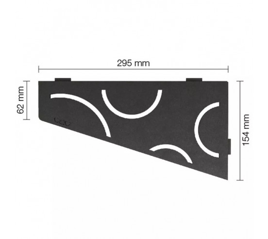 Tablette d'angle de douche SHELF-E-S3 29.5x15.4cm CURVE D6 SCHLUTER - 18