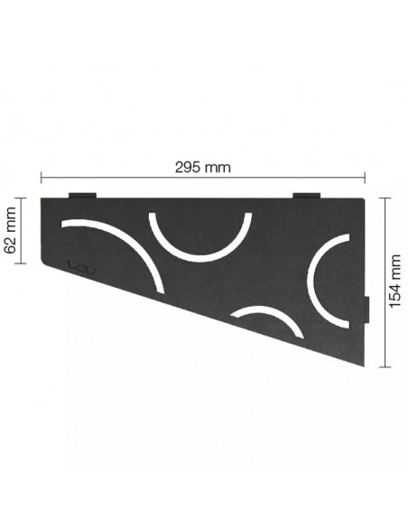 Tablette d'angle de douche SHELF-E-S3 29.5x15.4cm CURVE D6 SCHLUTER - 18