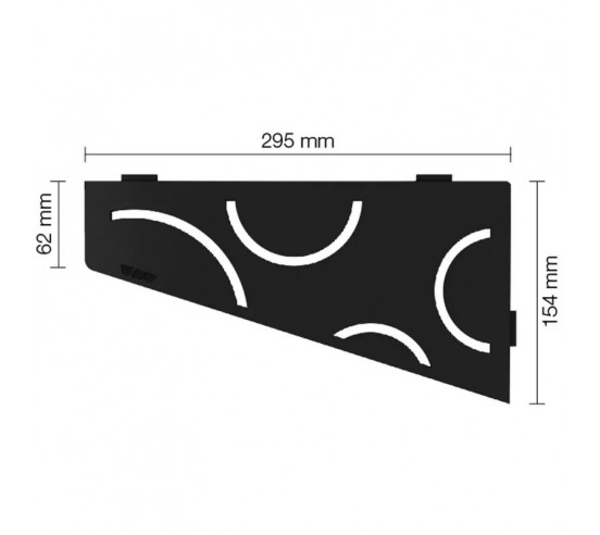 Tablette d'angle de douche SHELF-E-S3 29.5x15.4cm CURVE D6 SCHLUTER - 24