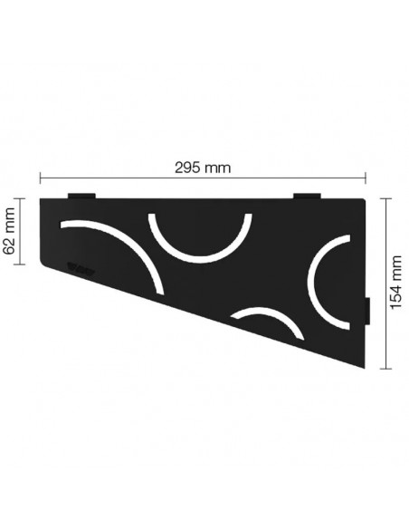 Tablette d'angle de douche SHELF-E-S3 29.5x15.4cm CURVE D6 SCHLUTER - 24