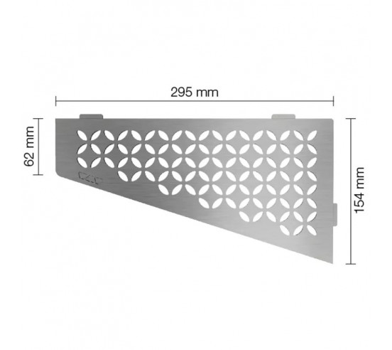 Tablette d'angle de douche SHELF-E-S3 29.5x15.4cm FLORAL D5 SCHLUTER - 1