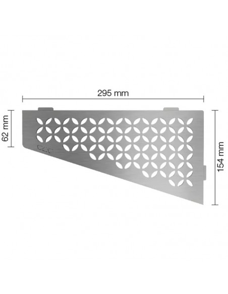 Tablette d'angle de douche SHELF-E-S3 29.5x15.4cm FLORAL D5 SCHLUTER - 1