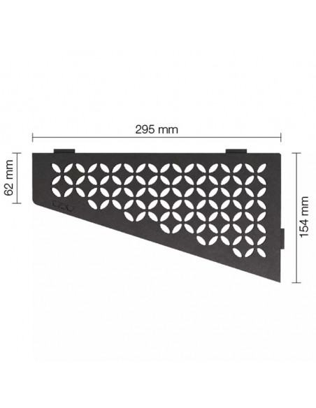 Tablette d'angle de douche SHELF-E-S3 29.5x15.4cm FLORAL D5 SCHLUTER - 17