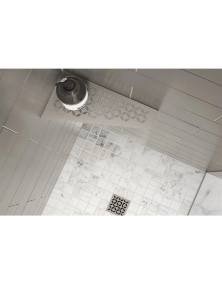 Tablette d'angle de douche SHELF-E-S3 29.5x15.4cm FLORAL D5 SCHLUTER - 12