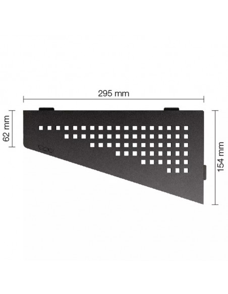 Tablette d'angle de douche SHELF-E-S3 29.5x15.4cm SQUARE D3 SCHLUTER - 12