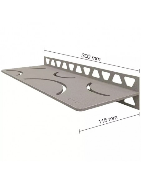 Tablette murale de douche SHELF-W-S1 30x11.5cm CURVE D6 SCHLUTER - 12