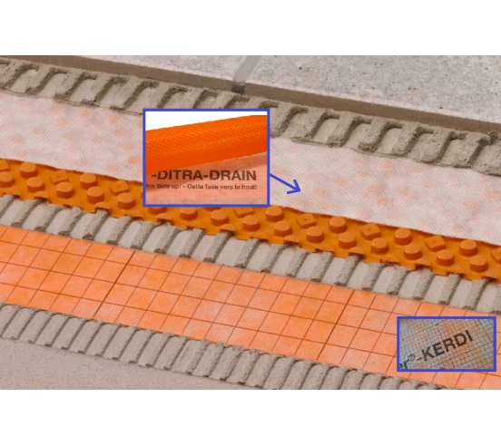 Natte DITRA-DRAIN 4, Drainage & Désolidarisation SCHLUTER - 1