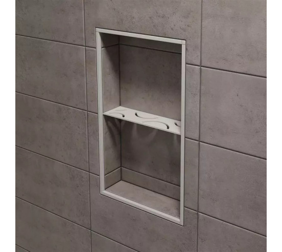 Étagère murale pour niche Kerdi board SHELF-N-S1 30x8.7cm CURVE D6 SCHLUTER - 15