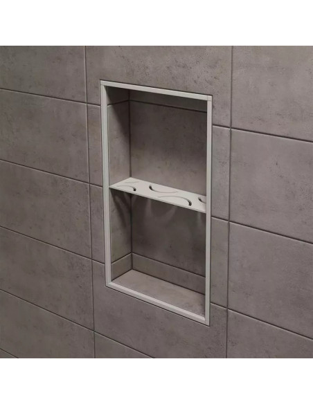 Étagère murale pour niche Kerdi board SHELF-N-S1 30x8.7cm CURVE D6 SCHLUTER - 15