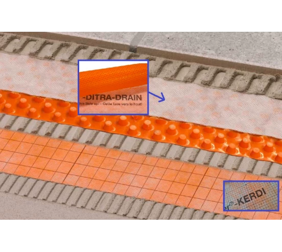 Natte DITRA-DRAIN 8 12,5m², Drainage & Désolidarisation SCHLUTER - 1