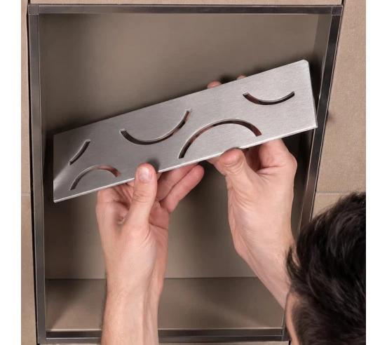 Étagère murale pour niche Kerdi board SHELF-N-S1 30x8.7cm CURVE D6 SCHLUTER - 30