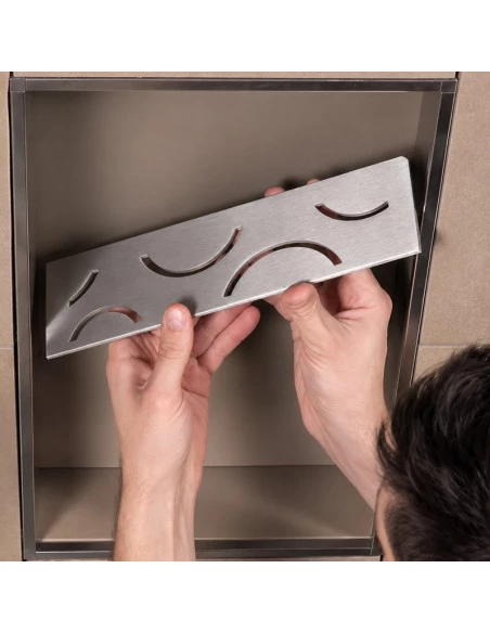 Étagère murale pour niche Kerdi board SHELF-N-S1 30x8.7cm CURVE D6 SCHLUTER - 30