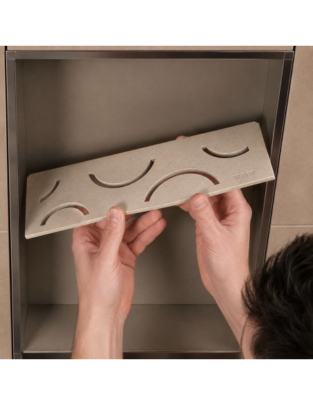 Étagère murale pour niche Kerdi board SHELF-N-S1 30x8.7cm CURVE D6 SCHLUTER - 31