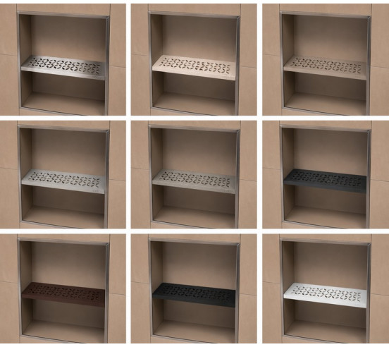 Étagère murale pour niche Kerdi board SHELF-N-S1 30x8.7cm FLORAL D5 SCHLUTER - 31