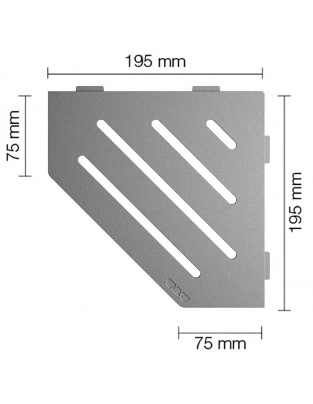 Tablette d'angle de douche SHELF-E-S2 19,5x19,5cm WAVE D10 SCHLUTER - 9