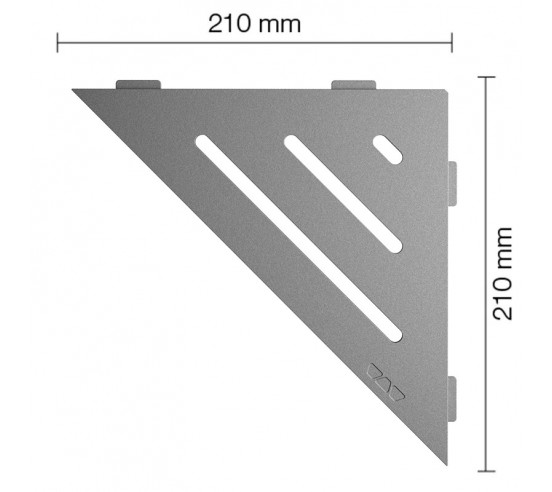 Tablette d'angle de douche SHELF-E-S1 21x21cm WAVE D10 SCHLUTER - 9