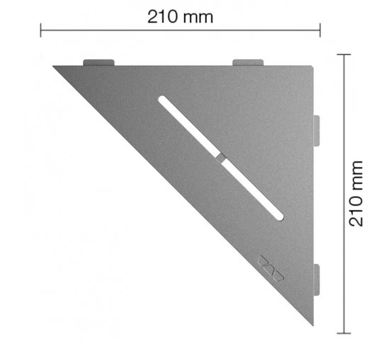 Tablette d'angle de douche SHELF-E-S1 21x21cm PURE D7 SCHLUTER - 13