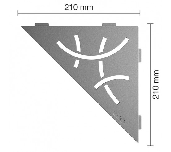 Tablette d'angle de douche SHELF-E-S1 21x21cm CURVE D6 SCHLUTER - 12