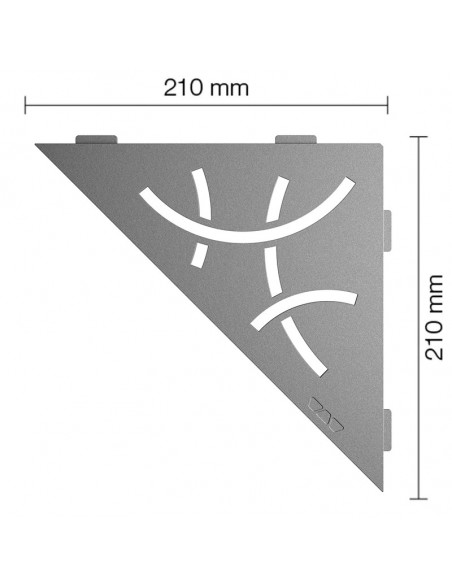 Tablette d'angle de douche SHELF-E-S1 21x21cm CURVE D6 SCHLUTER - 12